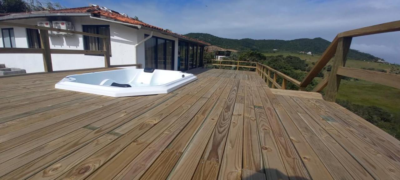 Villa Santorini Praia Do Rosa Com Piscina E Jacuzzi Extérieur photo