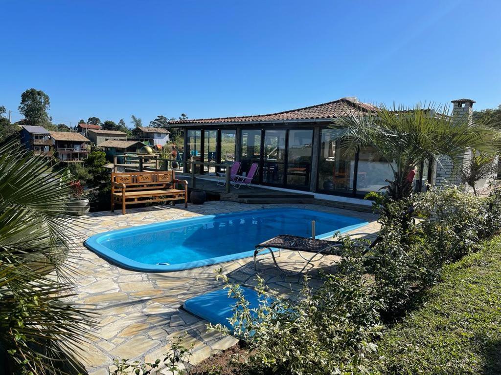 Villa Santorini Praia Do Rosa Com Piscina E Jacuzzi Extérieur photo
