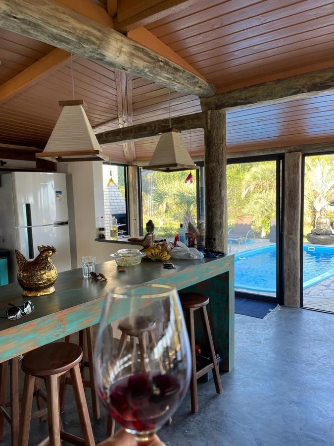 Villa Santorini Praia Do Rosa Com Piscina E Jacuzzi Extérieur photo